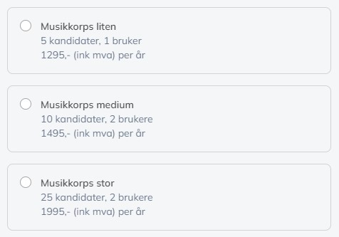 Løsningen for politiattest er delt opp i tre forskjellige pakker